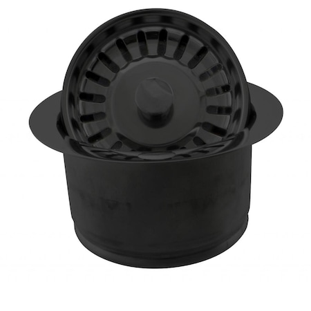 Westbrass InSinkErator Style Extra-Deep Disposal Flange and Strainer in Powdercoated Flat Black D2082S-62